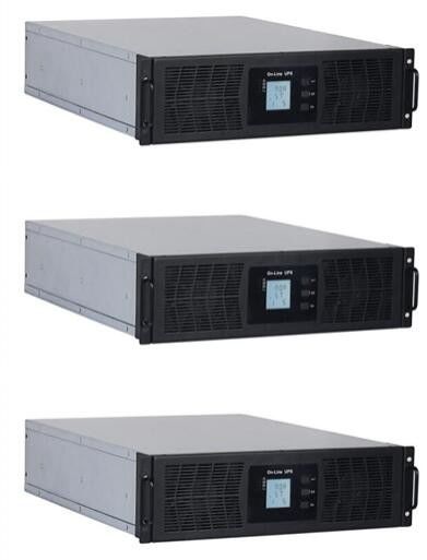 Η επίδειξη 3 LCD ράφι φάσης τοποθετεί το συνεχές ηλεκτρικό σύστημα UPS 10-40KVA με τον παράγοντα 0,9 δύναμης